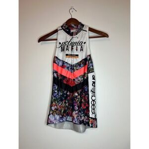 SheBeest Petunia Mafia Cycling Jersey Women Sleeveless Floral Colorado Size S